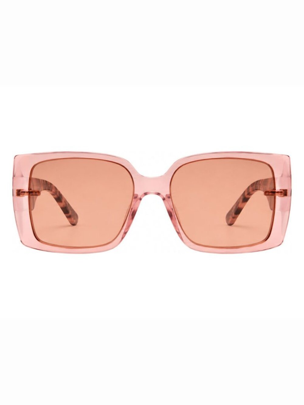 BEBE BBOP-1026CE-664 Women's Blush Square Frame / Pink Lenses Sunglasses